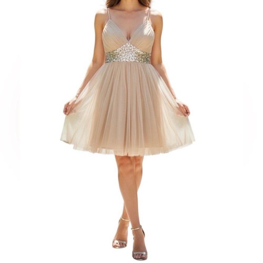 Mac Duggal Couture Tulle Embellished Dress